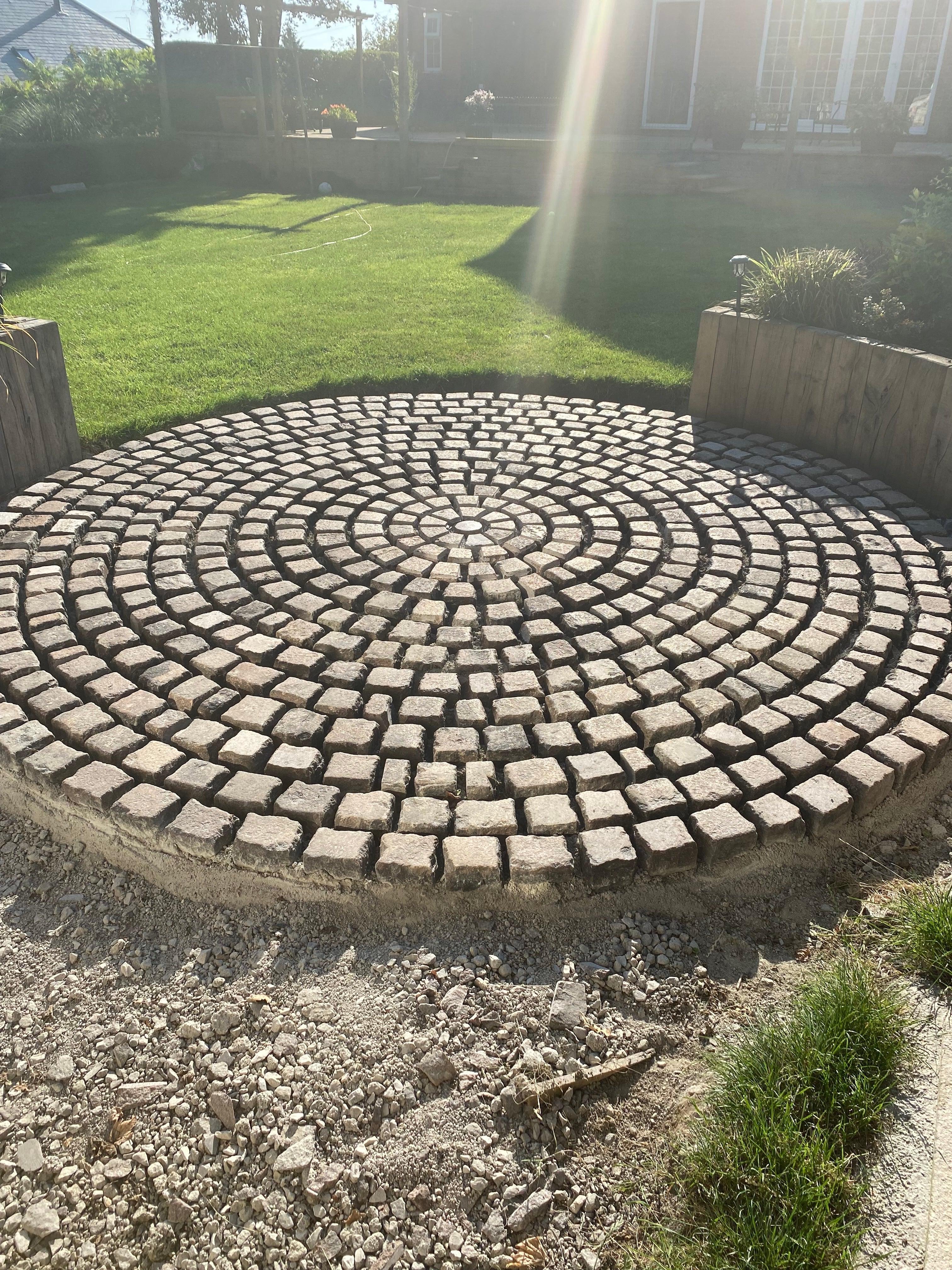 Reclaimed Pink 4” x 4” Cube Granite Cobble Setts - Bulk Bag - Reclaimed Brick Company