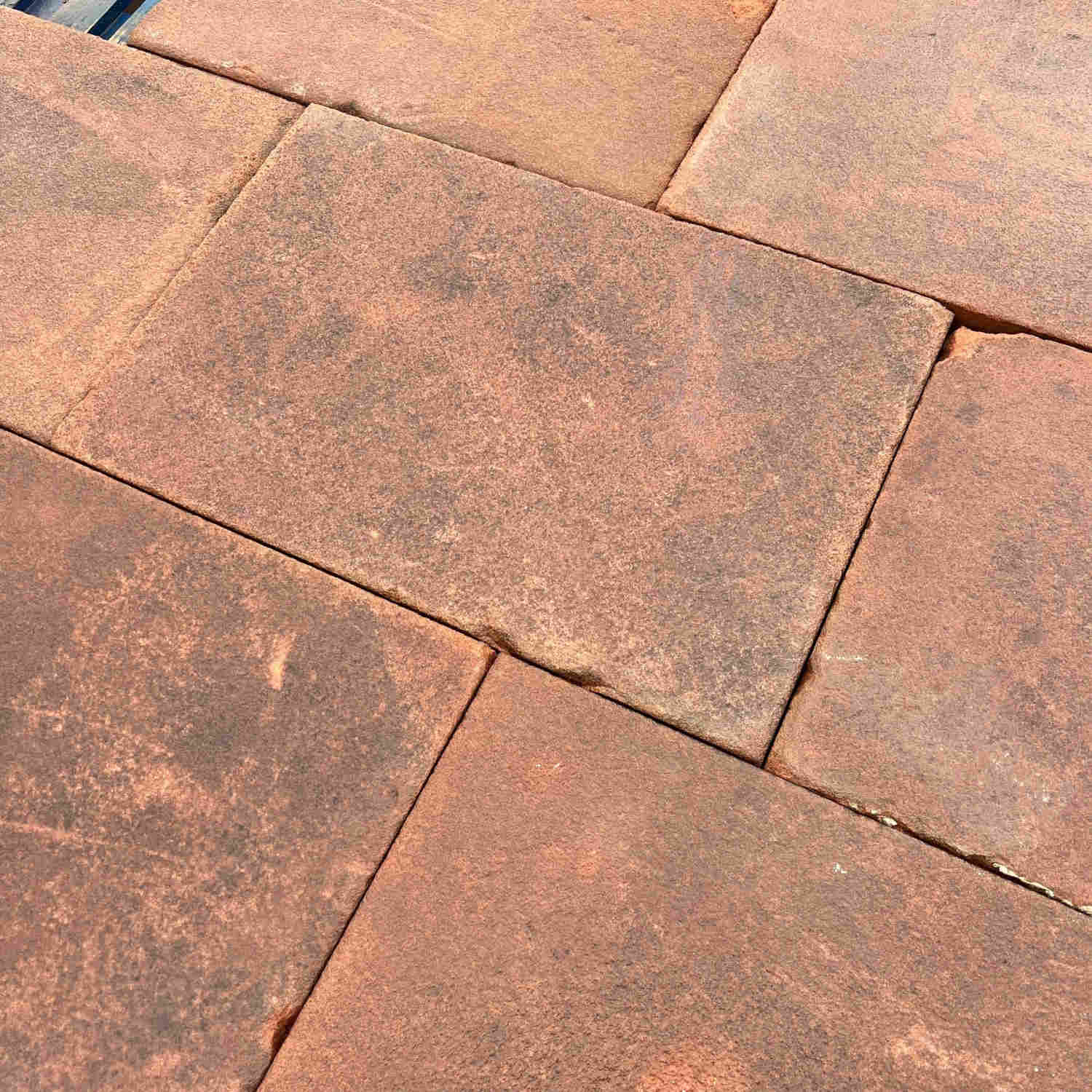 Reclaimed Sawn Red Sand Stone Paving Flag Stones | Britannia Stone