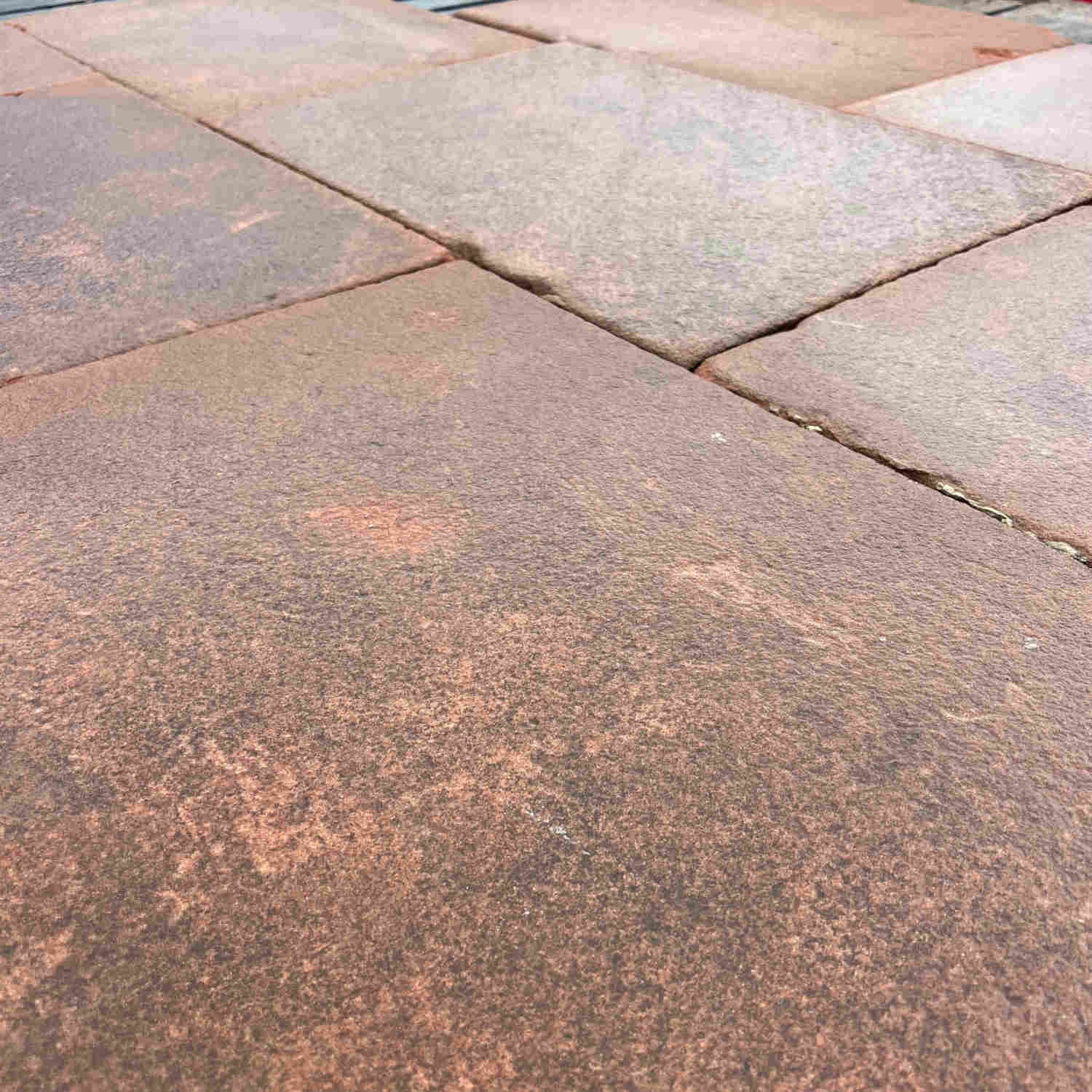 Reclaimed Sawn Red Sand Stone Paving Flag Stones | Britannia Stone