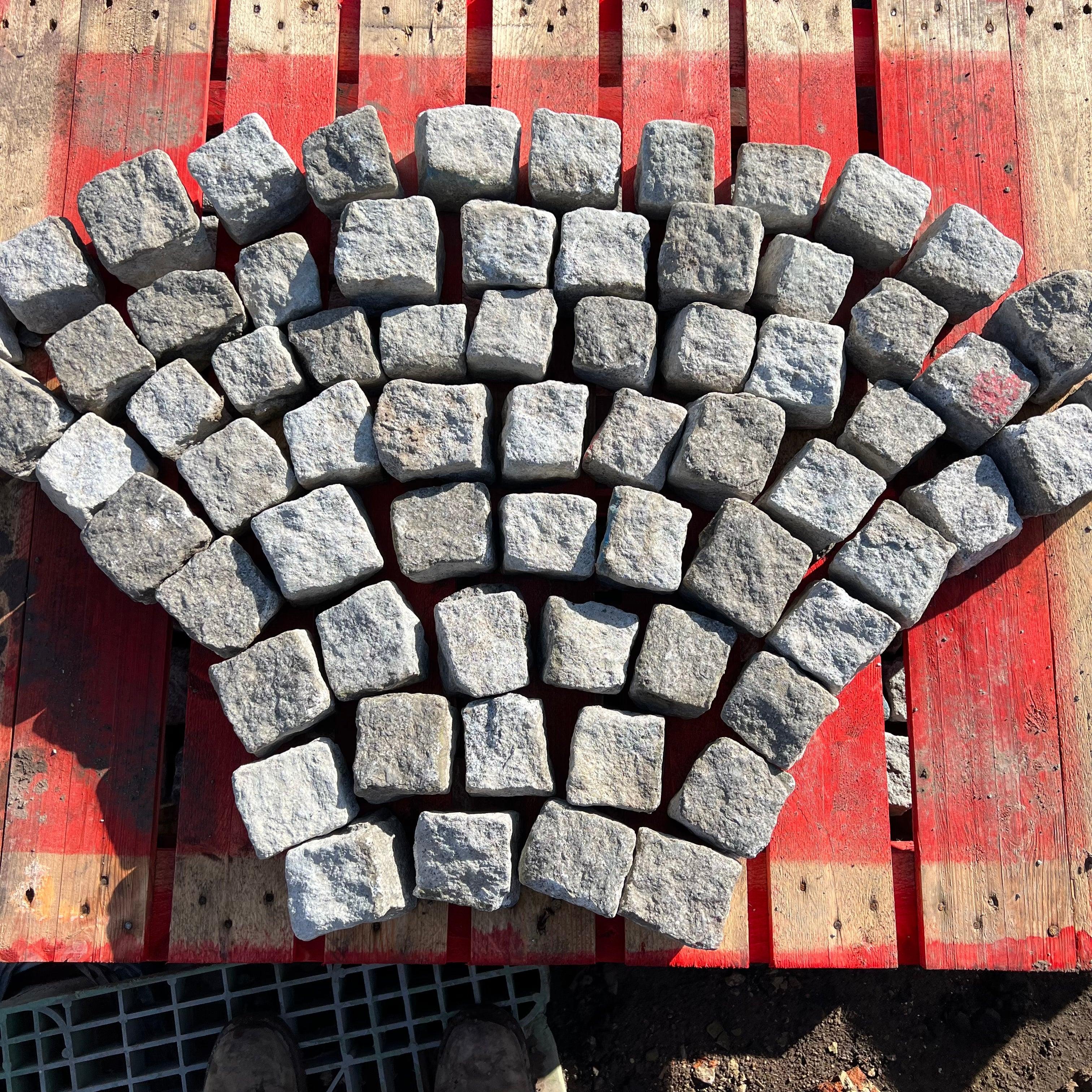 Reclaimed Small Stone 3" x 3" Granite Cobble Setts - Reclaimed Brick Company