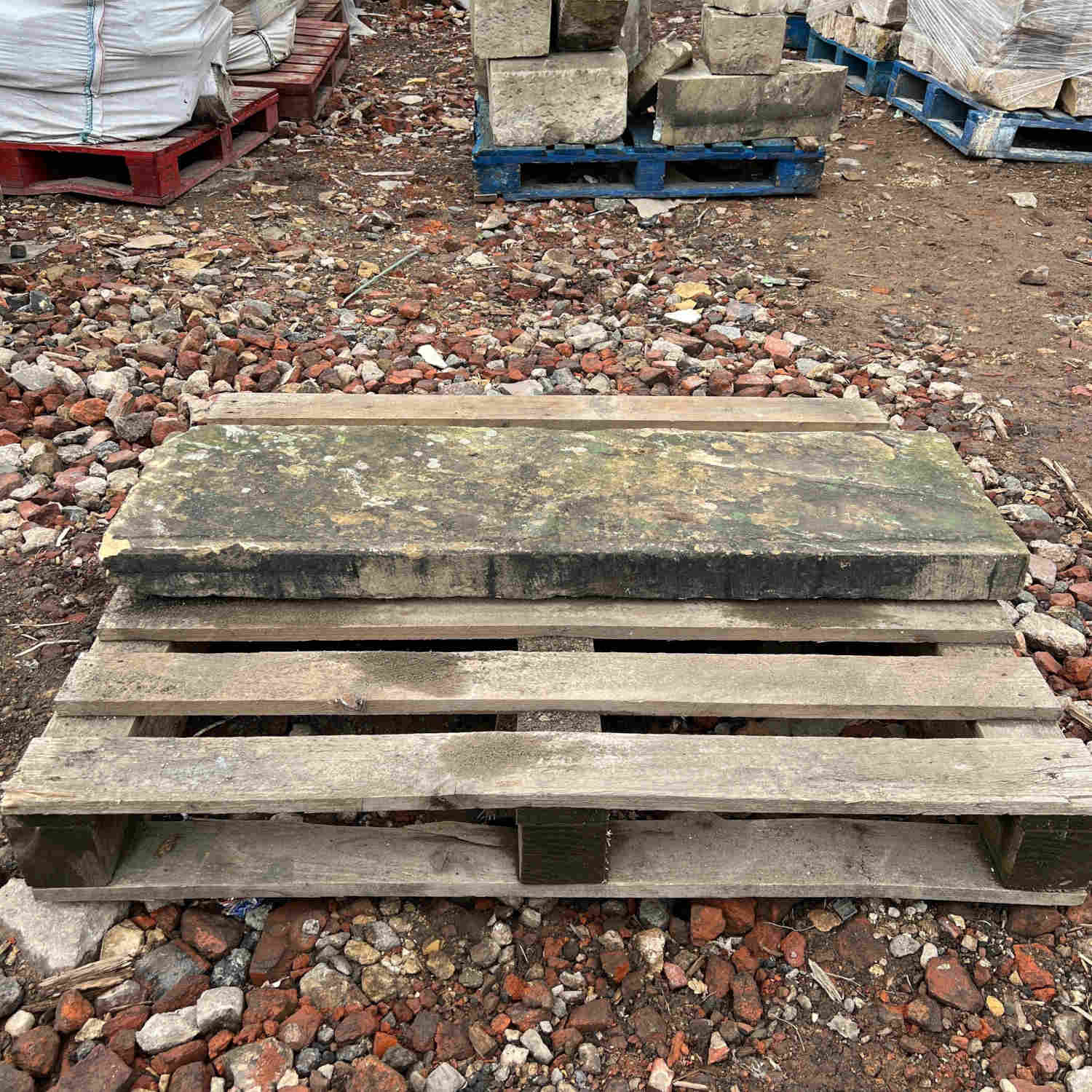 Reclaimed Stone Lintel / Step on delivery pallet UK | Britannia Stone