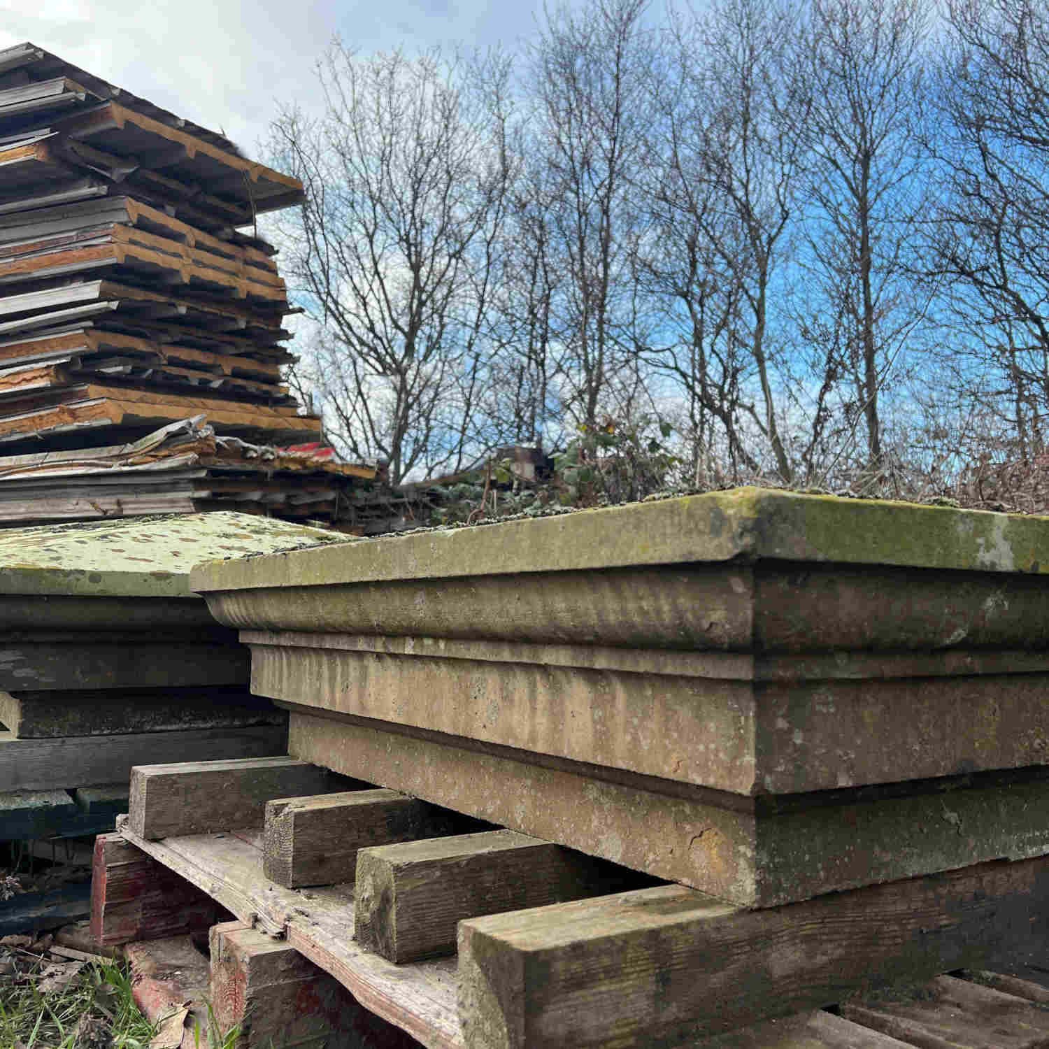 Reclaimed Stone Pillar Caps - 1M x 1M | Britannia Stone