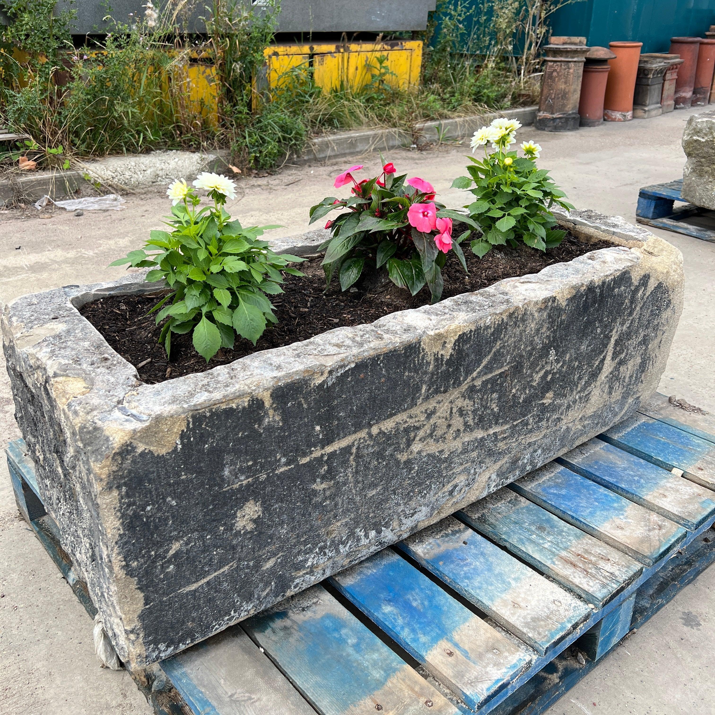 Reclaimed Stone Trough / Planter - No. 1 - Reclaimed Brick Company