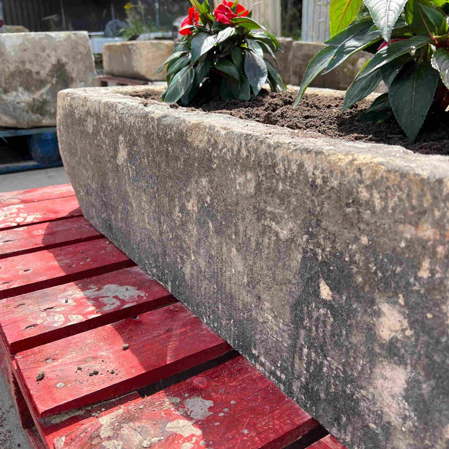 Reclaimed Stone Trough / Planter - No.10 - Reclaimed Brick Company