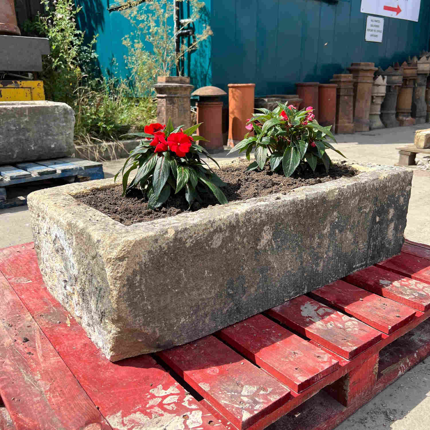 Reclaimed Stone Trough / Planter - No.10 - Reclaimed Brick Company