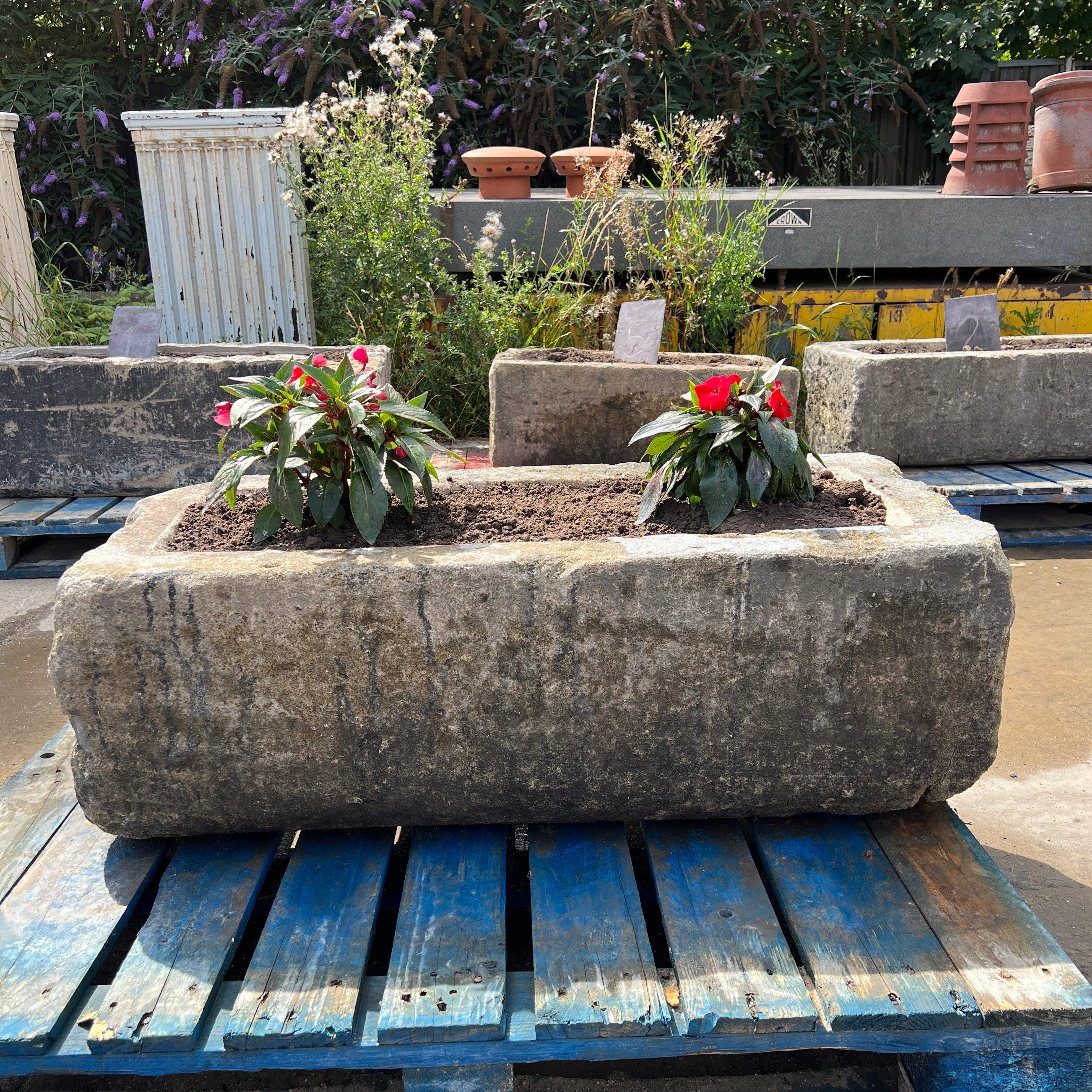 Reclaimed Stone Trough / Planter - No.11 - Reclaimed Brick Company