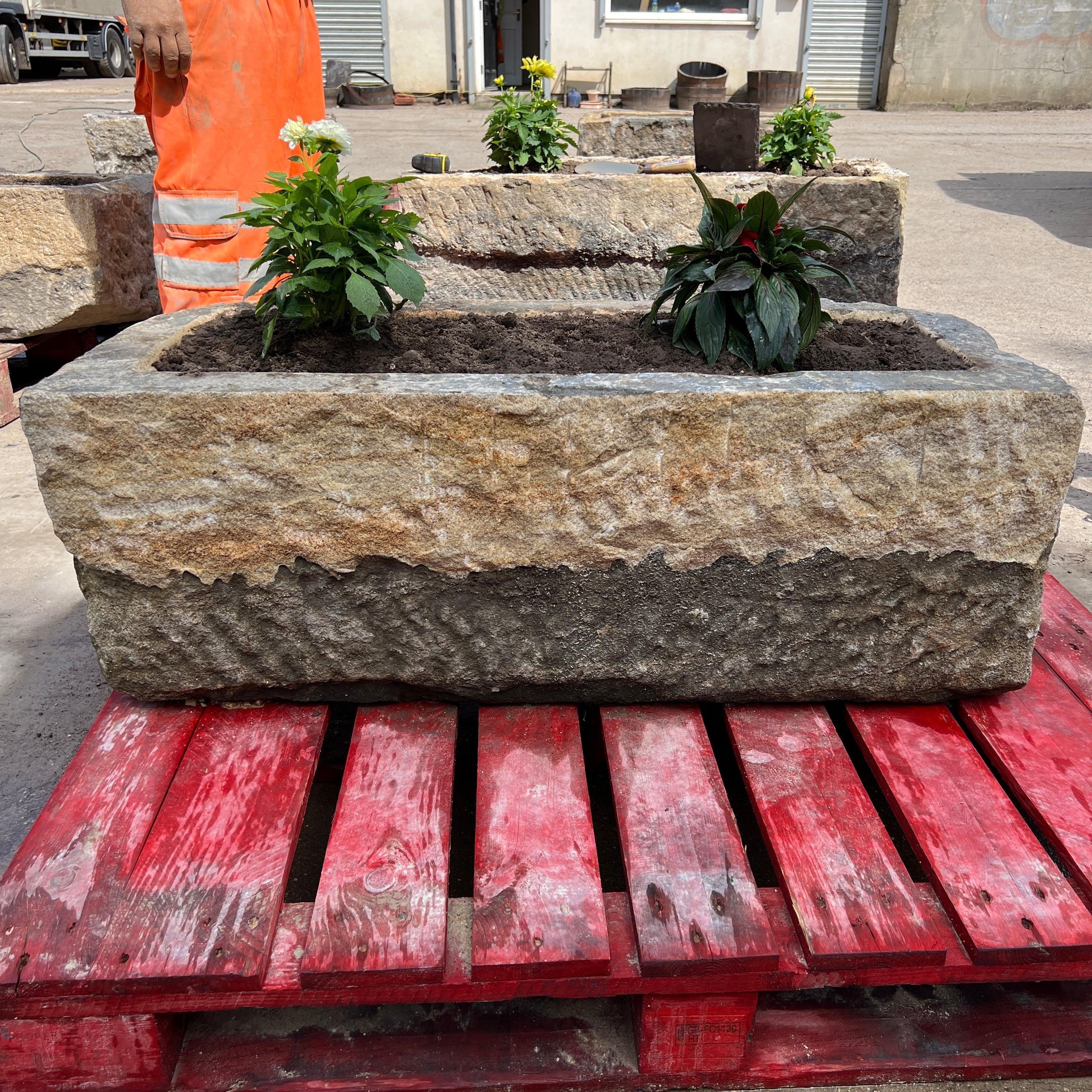 Reclaimed Stone Trough / Planter - No.12 - Reclaimed Brick Company