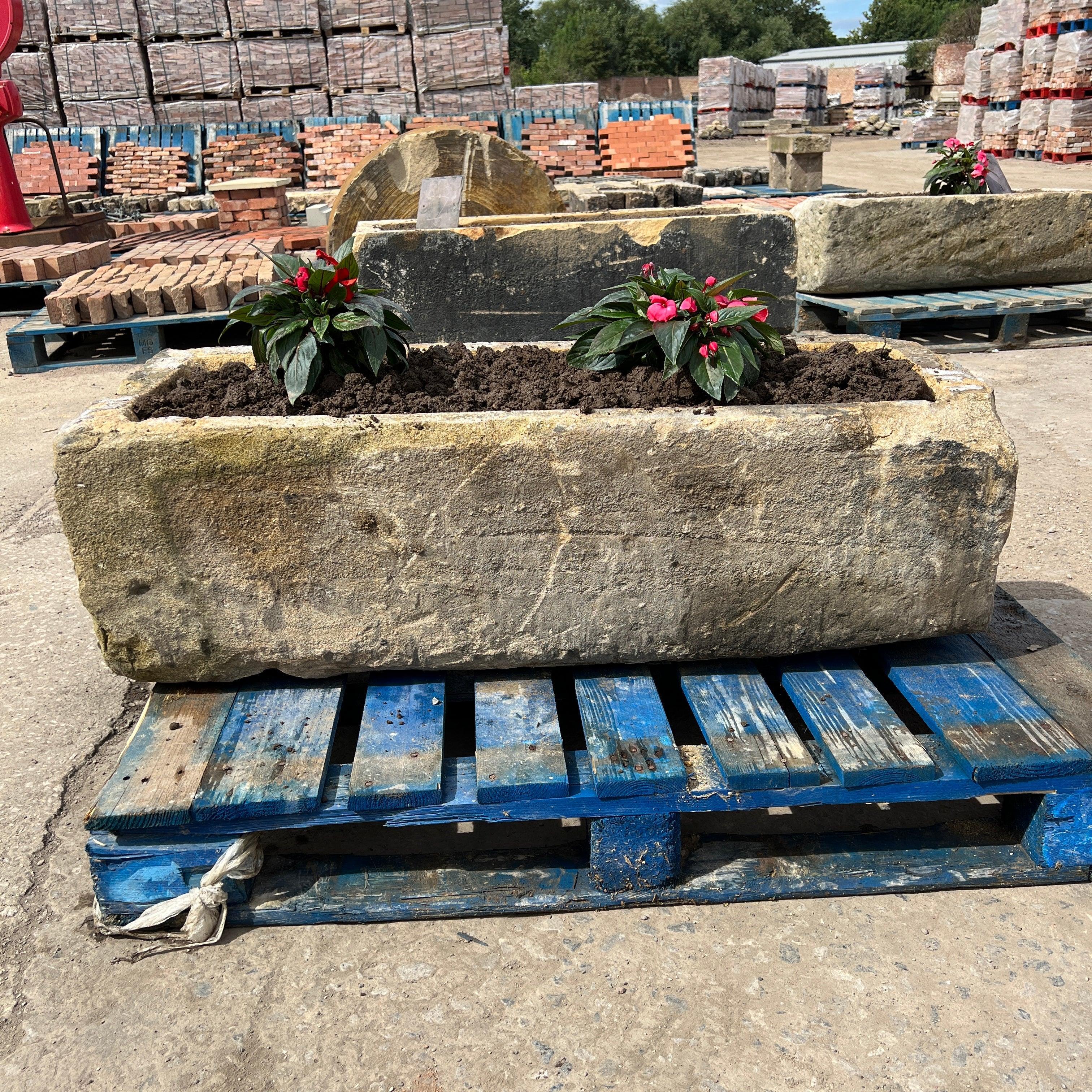 Reclaimed Stone Trough / Planter - No.16 - Reclaimed Brick Company