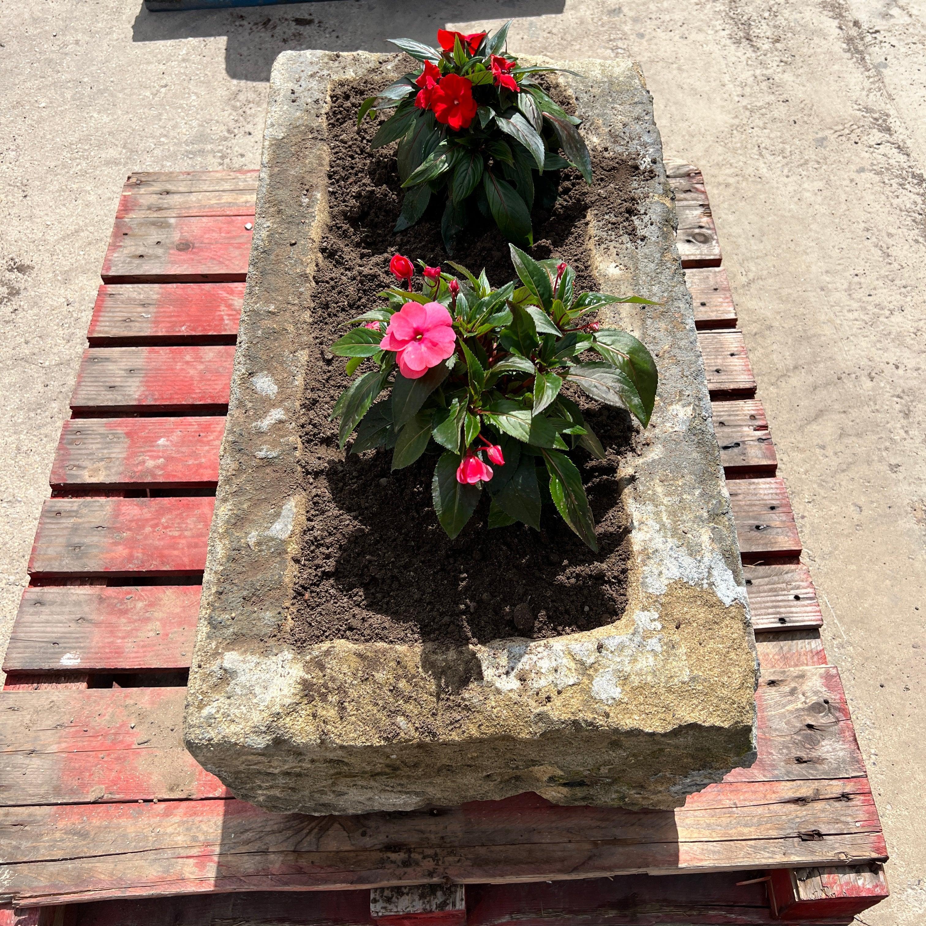 Reclaimed Stone Trough / Planter - No. 5 - Reclaimed Brick Company