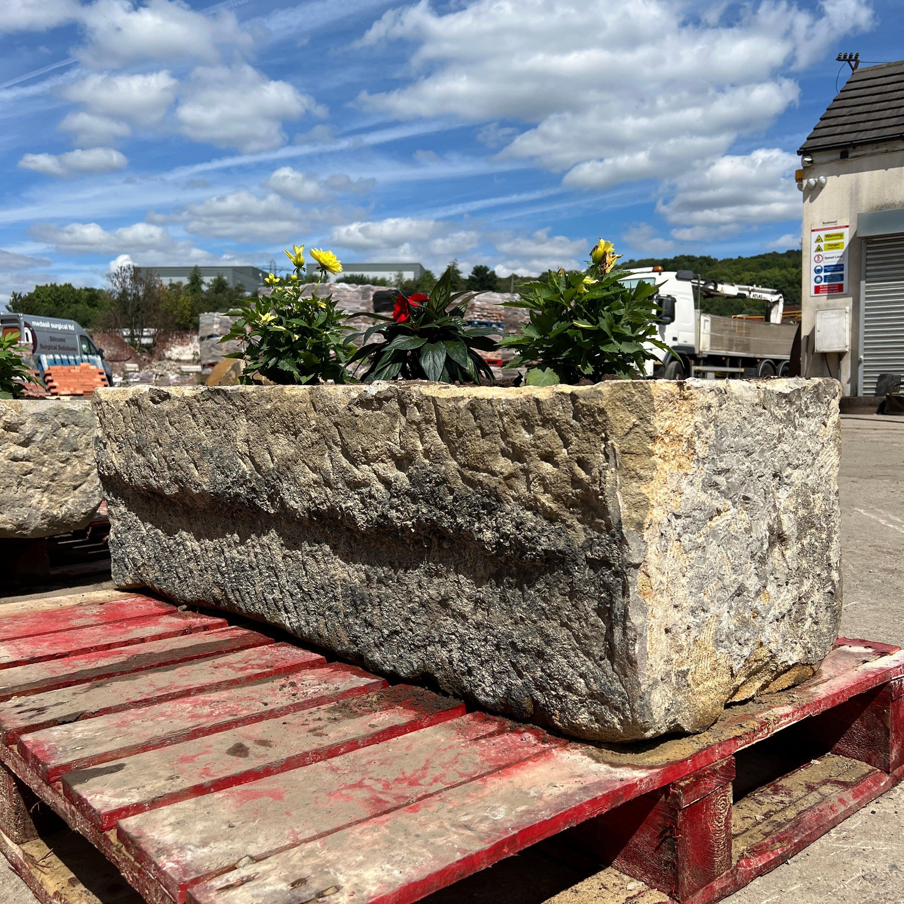 Reclaimed Stone Trough / Planter - No. 8 - Reclaimed Brick Company