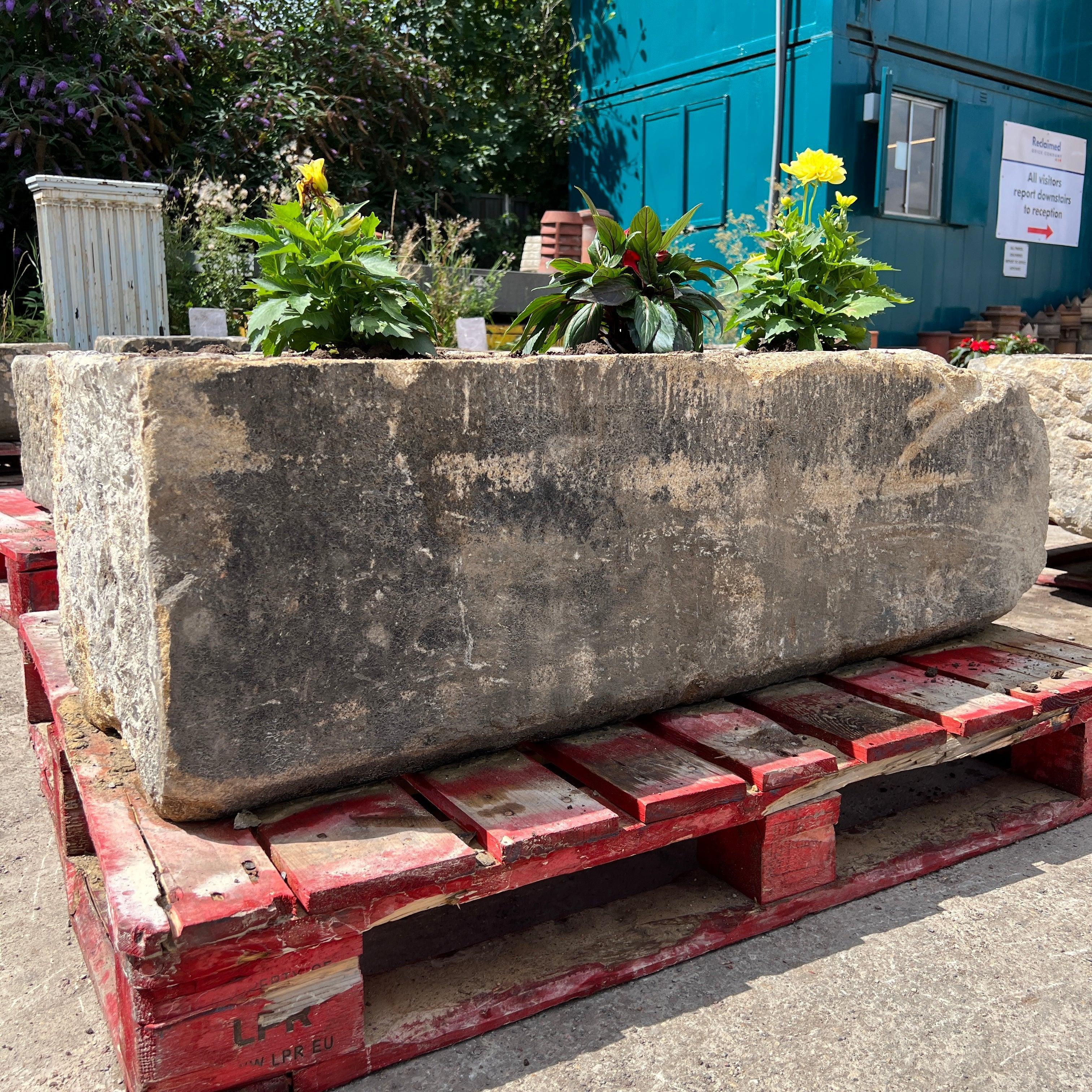 Reclaimed Stone Trough / Planter - No. 8 - Reclaimed Brick Company