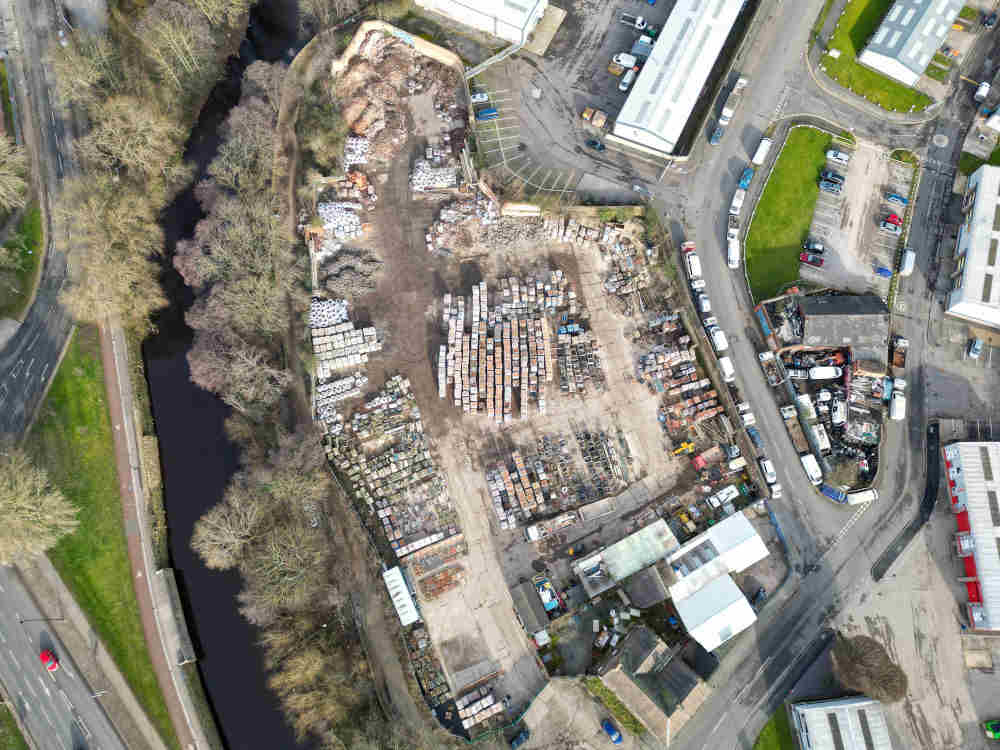 Stone reclamation yard