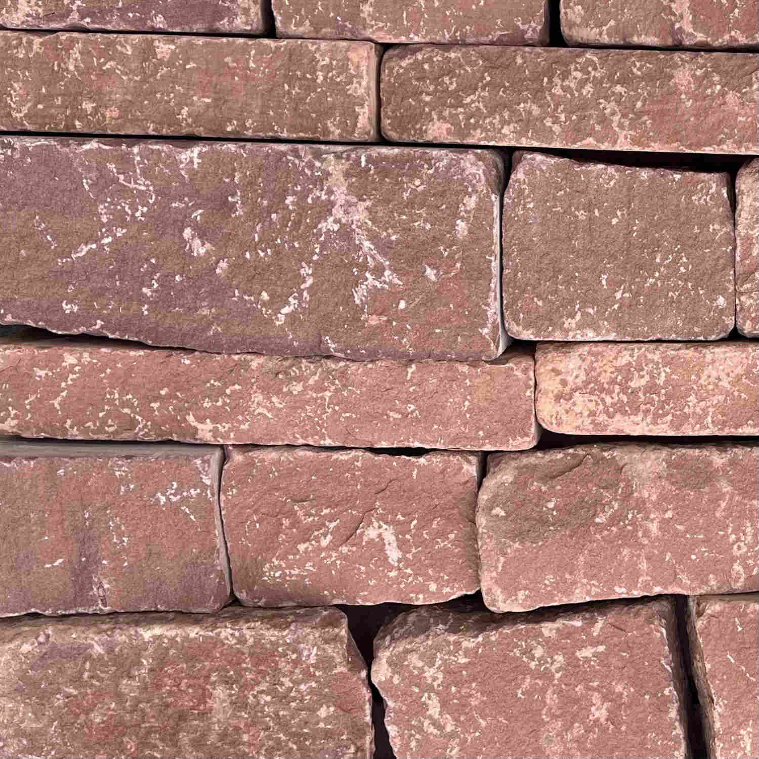 Tumbled Cheshire Red Sandstone Walling in Bulk Bags | Britannia Stone