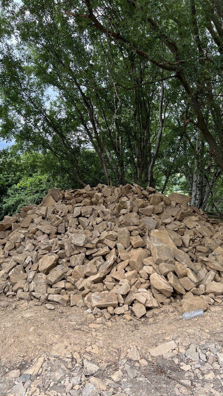 Natural Yorkstone Dry Stone Walling Stone in Bulk Bag - Reclaimed Brick Company